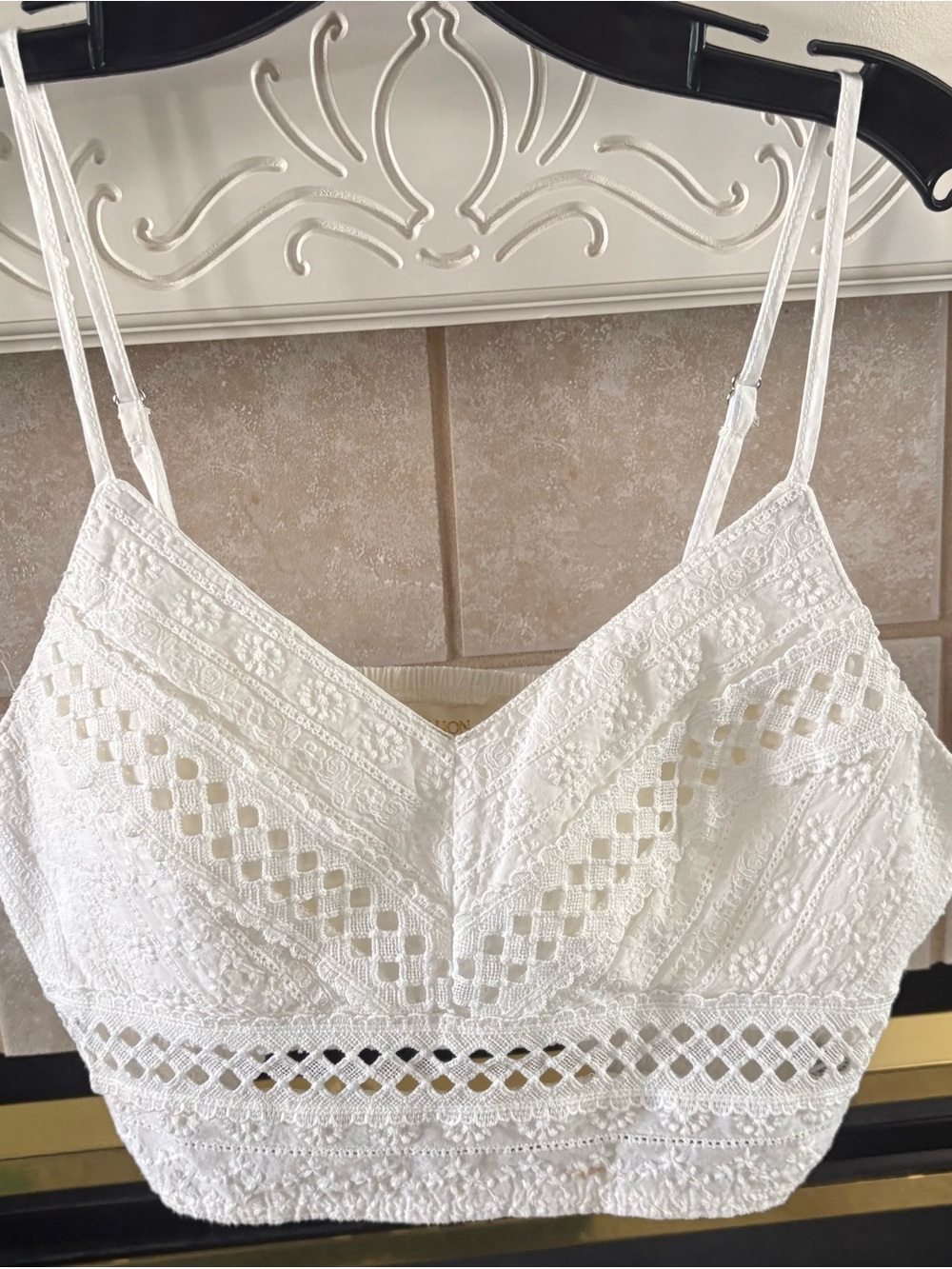 Rebellion White Smocked Cropped Tank